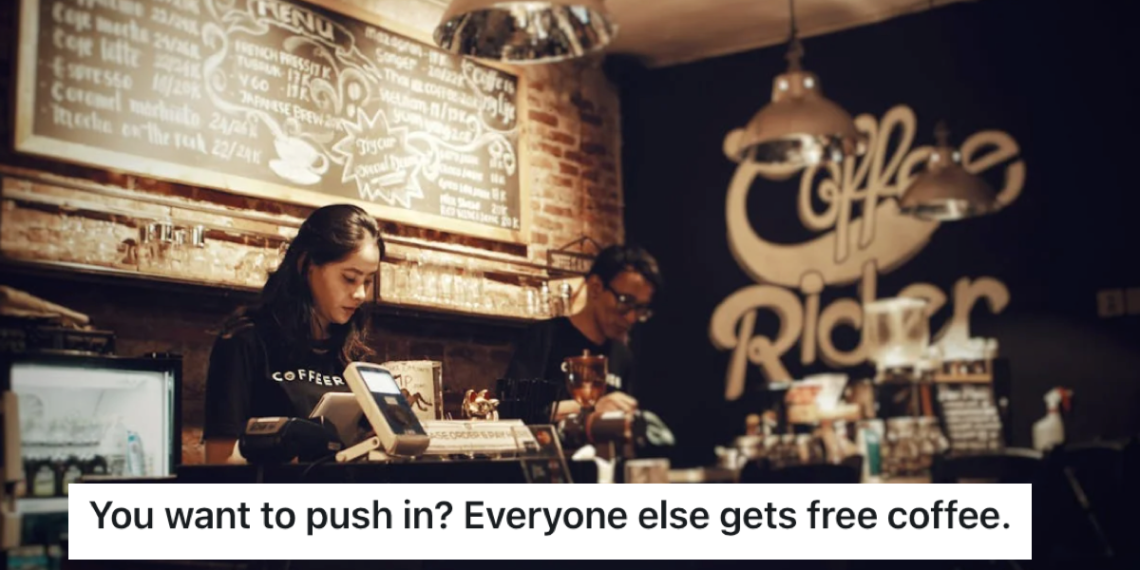 Coffee Shop Guest Buys Free Coffee For Everyone In Line Behind Them, But One Person Barged In, Cut The Line, And Acted Like An Entitled Brat. » TwistedSifter